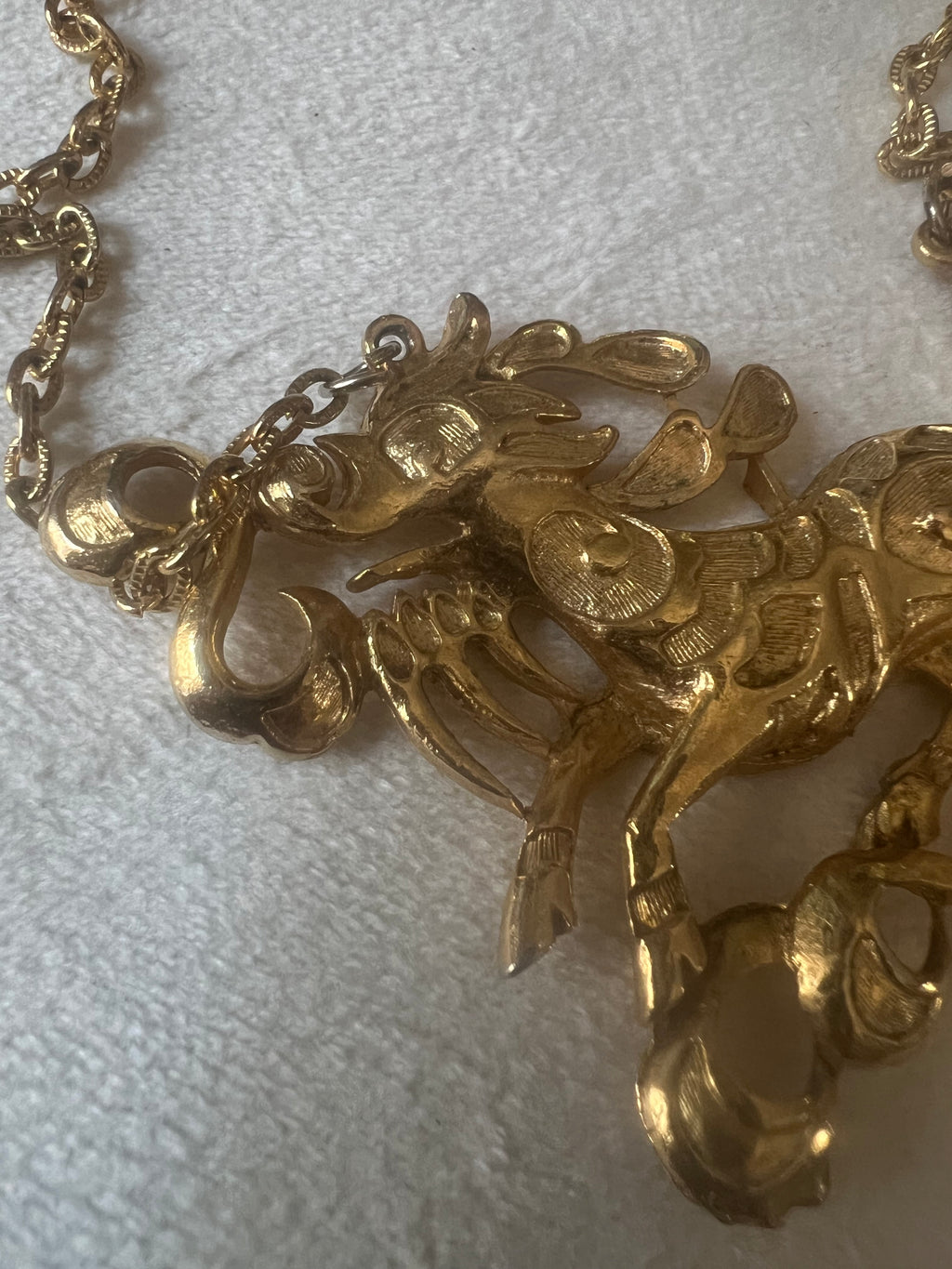 Vintage Asian Mythical Qilin Necklace