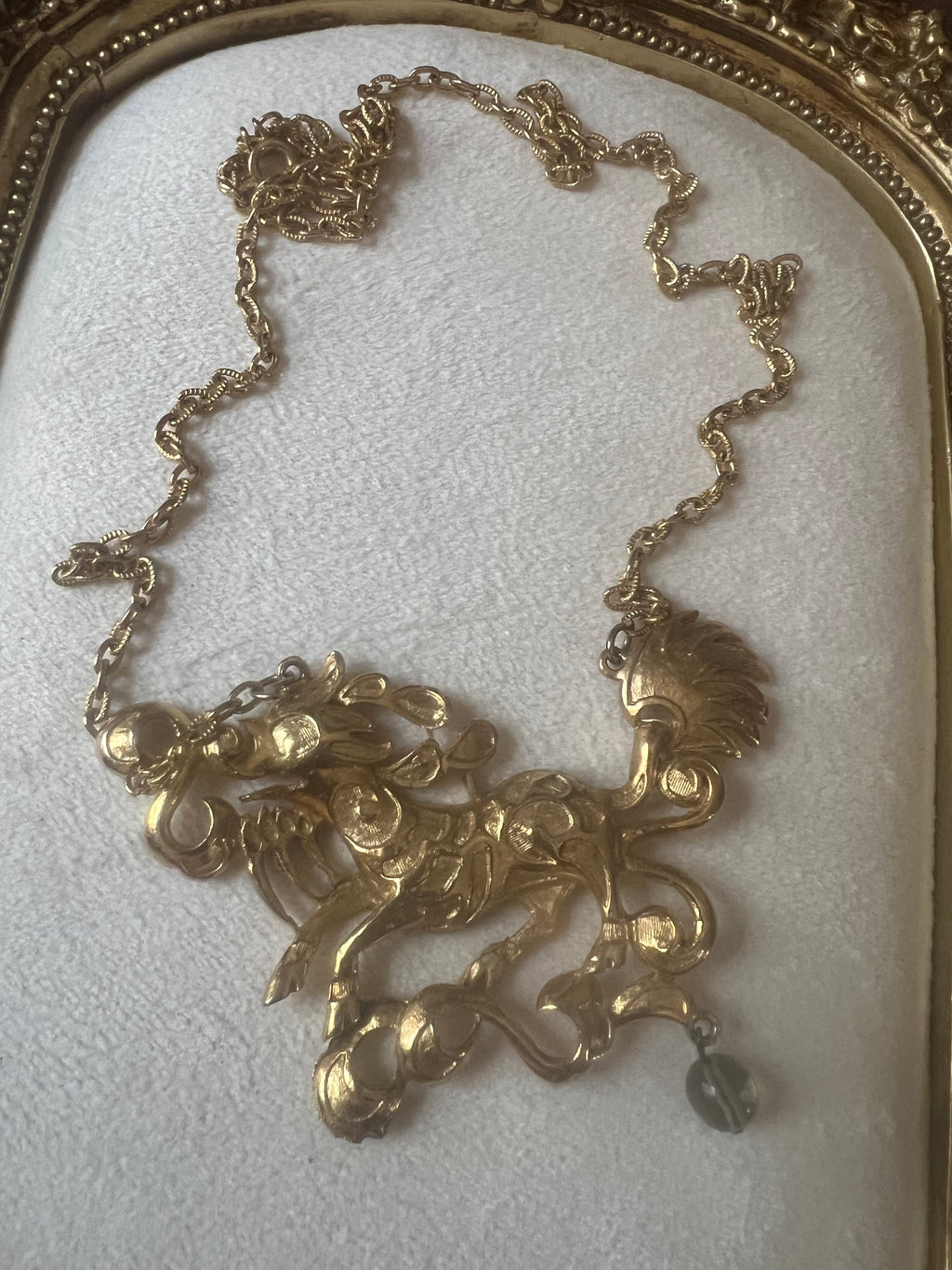 Vintage Asian Mythical Qilin Necklace