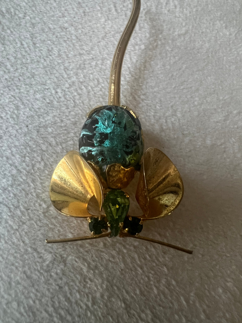 Vintage Austria Rhinestone Mouse Pin