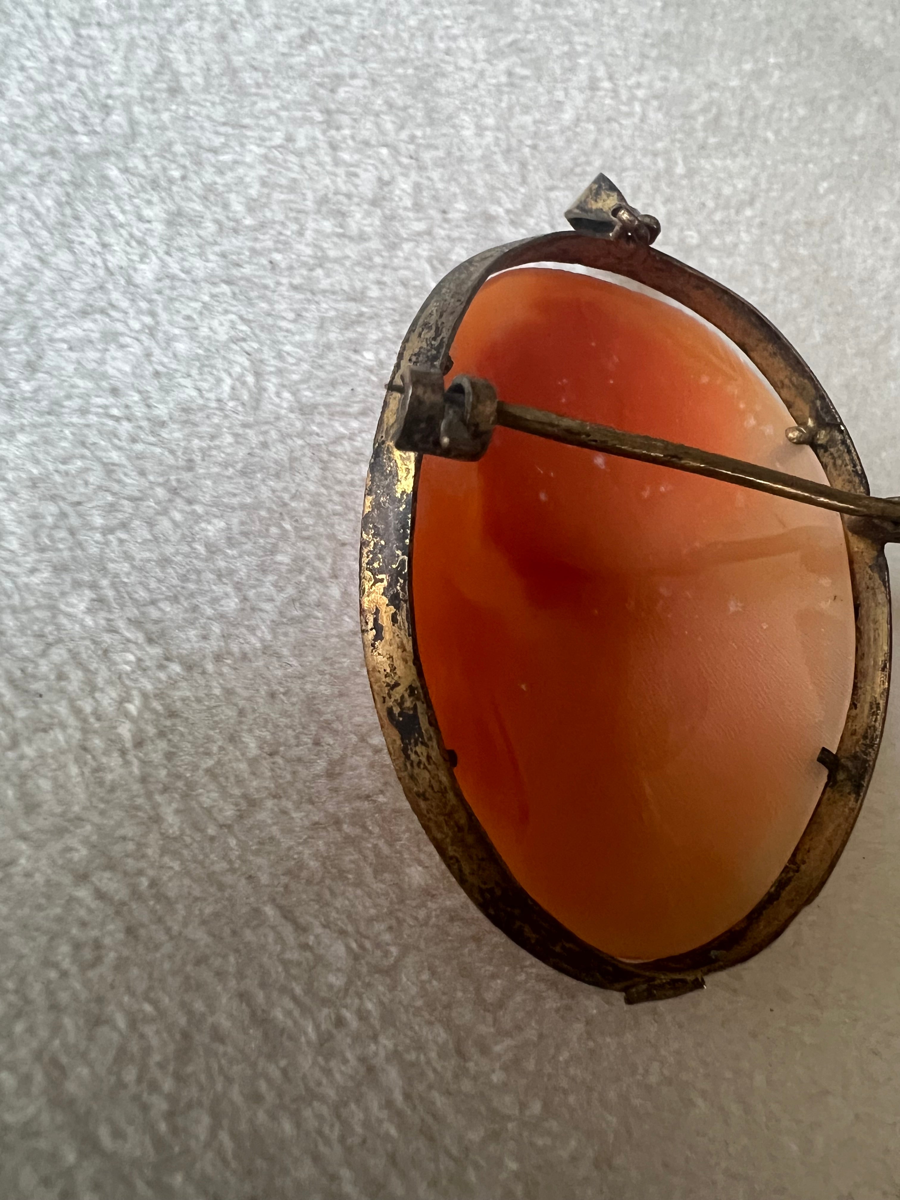 Antique Gold Filled Cameo Brooch Pendant