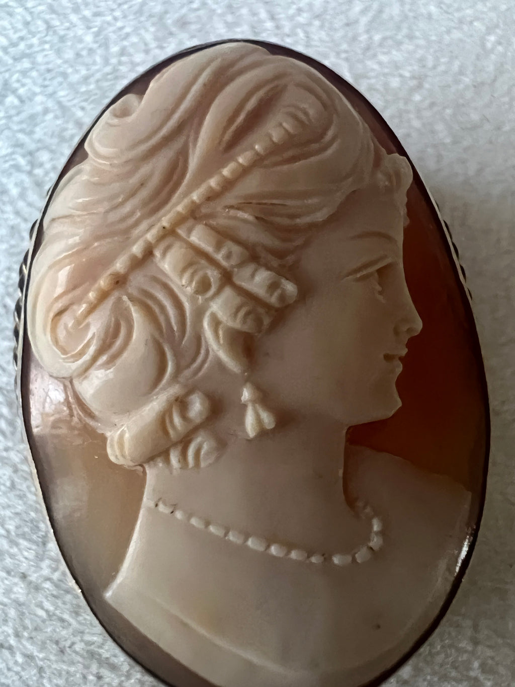 Antique Gold Filled Cameo Brooch Pendant
