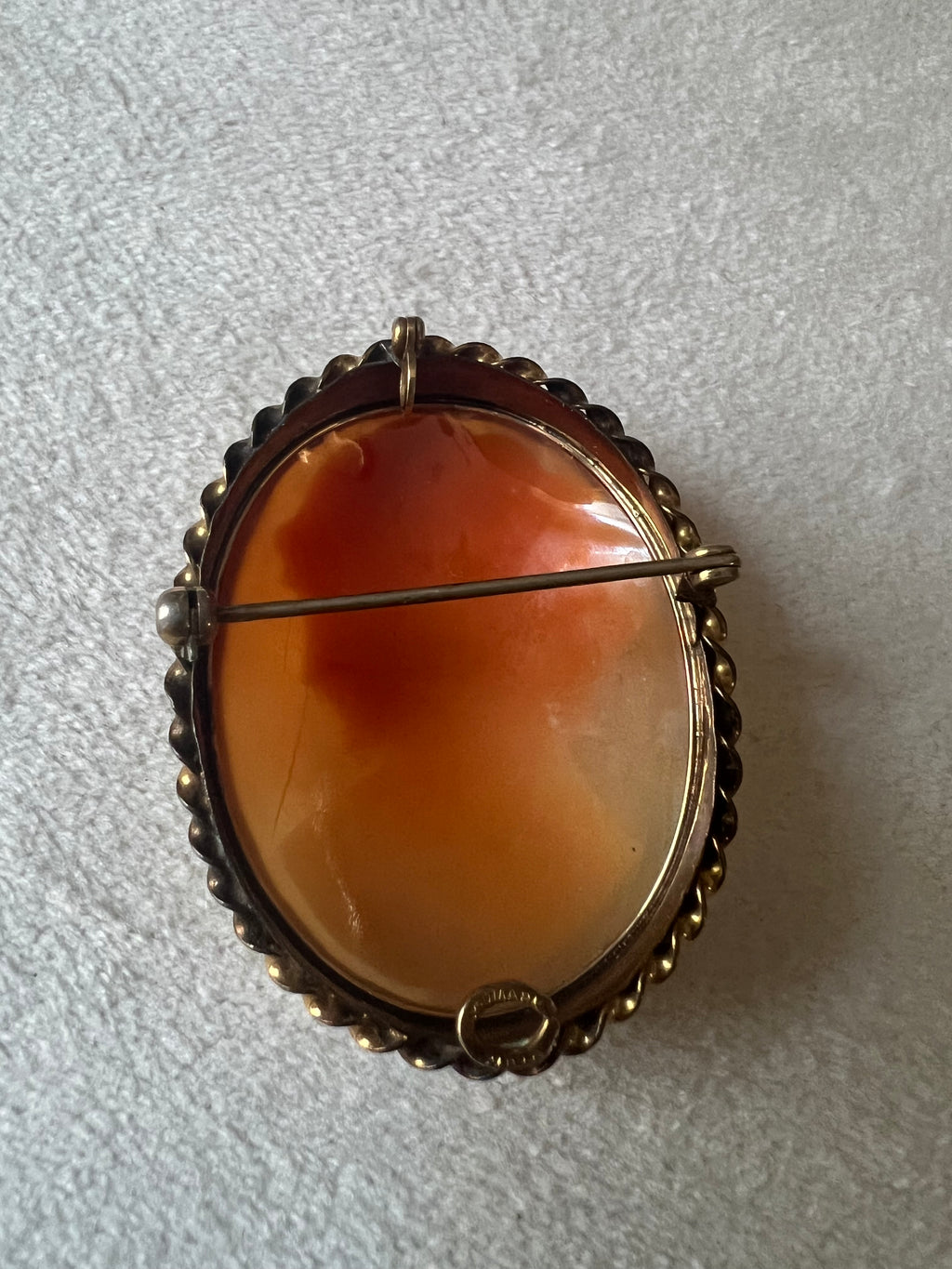 Antique Gold Filled Cameo Brooch Pendant