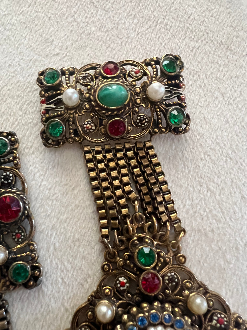 Hollycraft Austro-Hungarian Revival Bracelet & Brooch Set