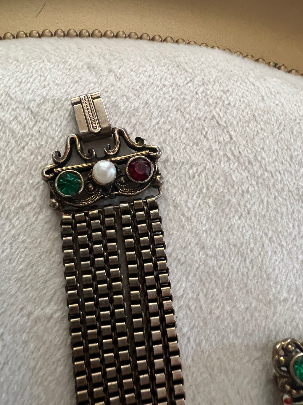 Hollycraft Austro-Hungarian Revival Bracelet & Brooch Set