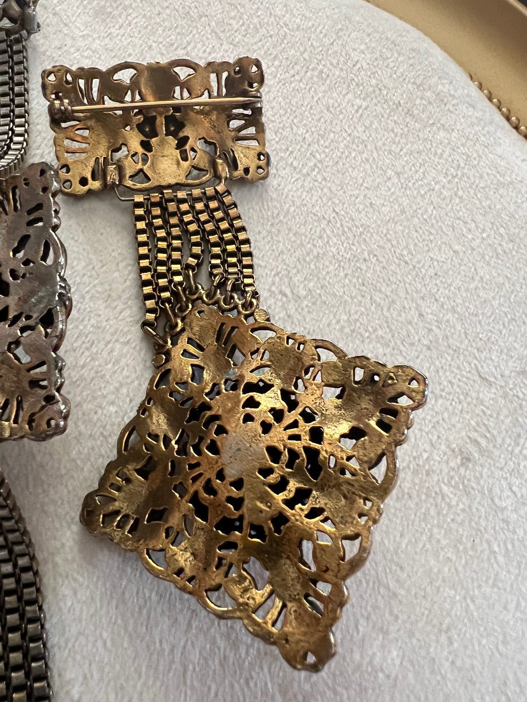 Hollycraft Austro-Hungarian Revival Bracelet & Brooch Set