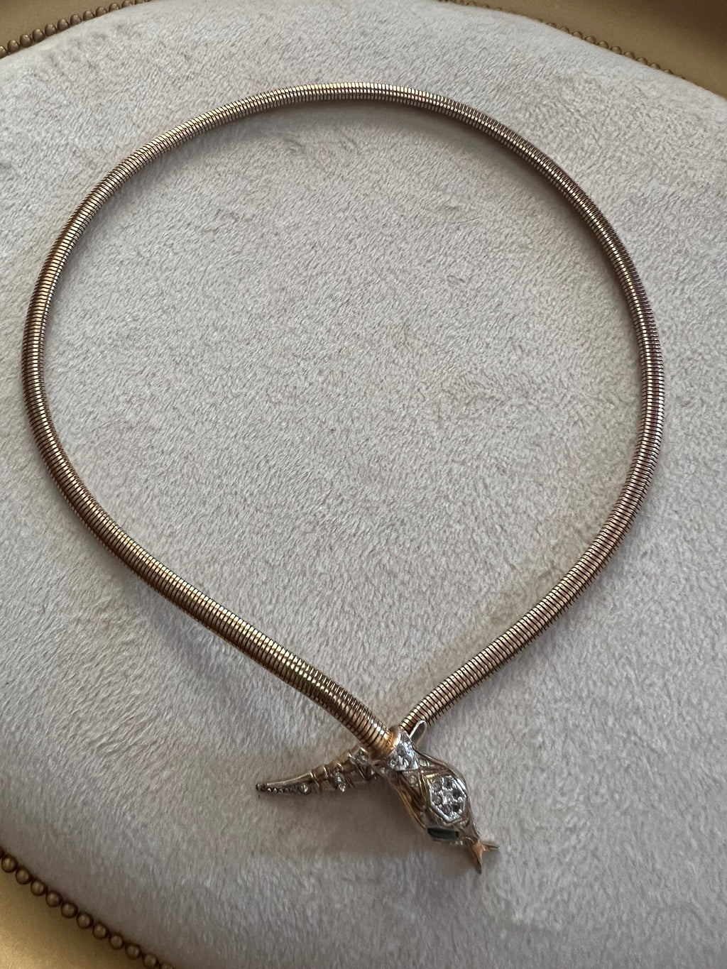 Antique Rare Coro Snake Necklace 1940s