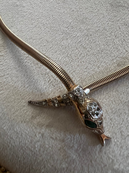 Antique Rare Coro Snake Necklace 1940s