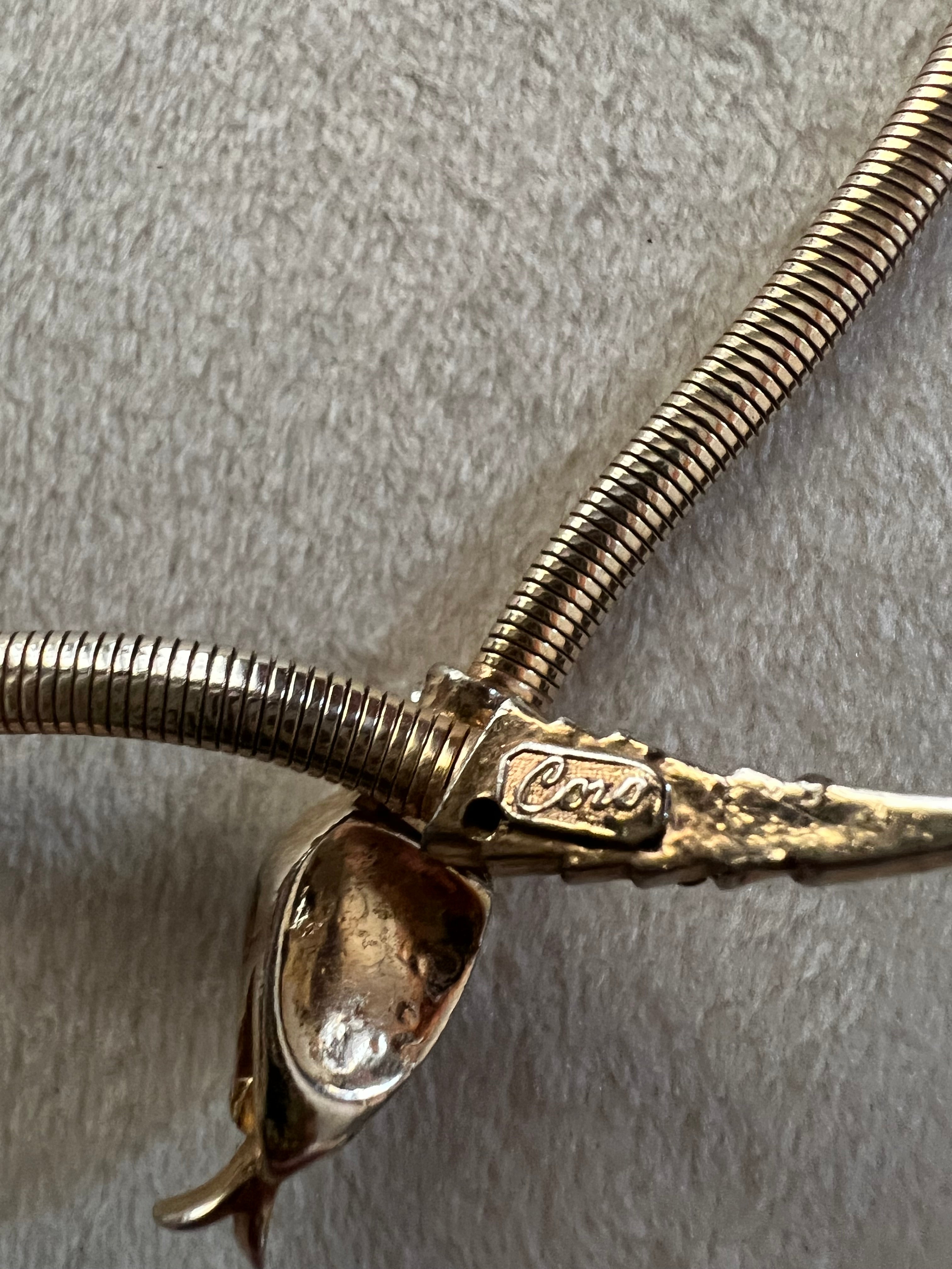 Antique Rare Coro Snake Necklace 1940s